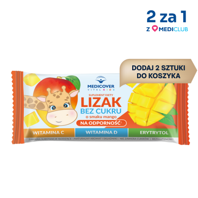 Lizak na odporność o smaku mango, 5 szt.